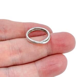 Estate Sterling Silver 925 Twisted Band Ring Size 5.25